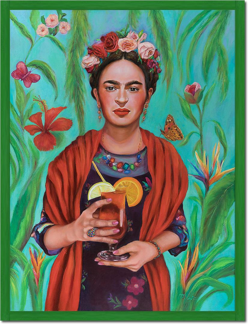 Frida with Tequila Sunrise von Mirka Machel