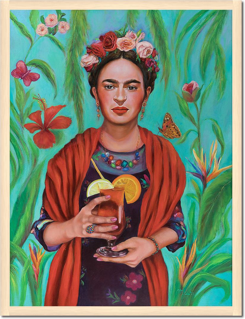 Frida with Tequila Sunrise von Mirka Machel