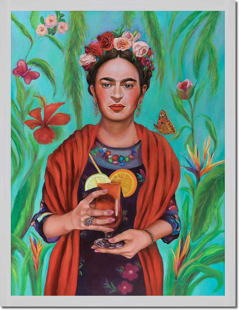 Frida with Tequila Sunrise von Mirka Machel