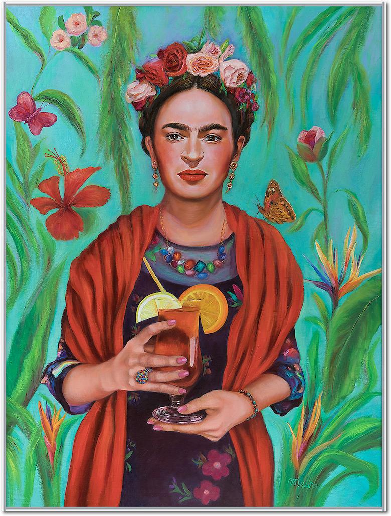 Frida with Tequila Sunrise von Mirka Machel