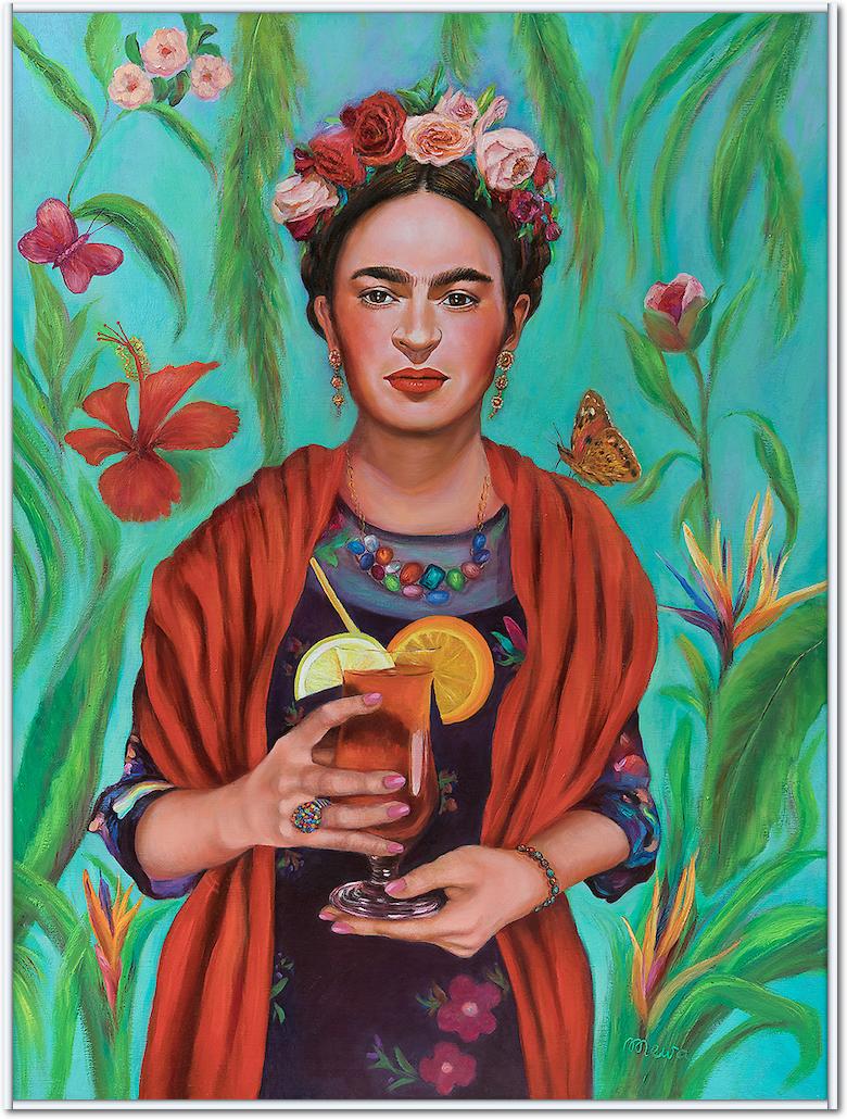 Frida with Tequila Sunrise von Mirka Machel