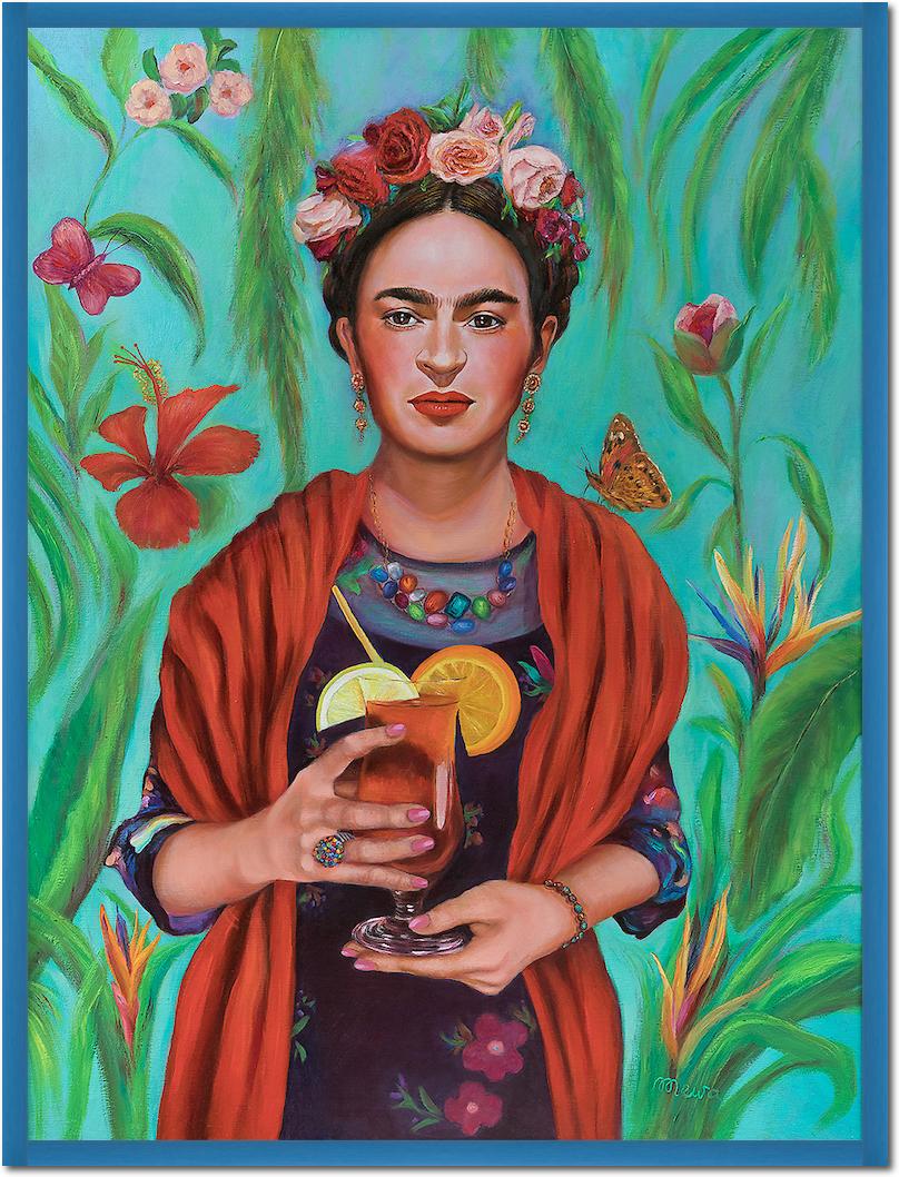 Frida with Tequila Sunrise von Mirka Machel