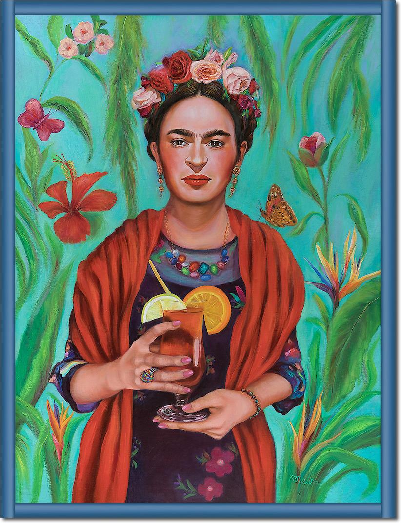 Frida with Tequila Sunrise von Mirka Machel