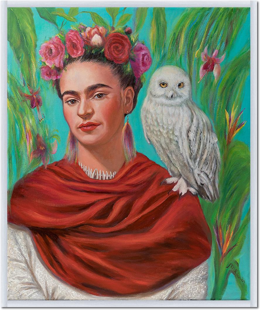 Frida mit Eule von Mirka Machel