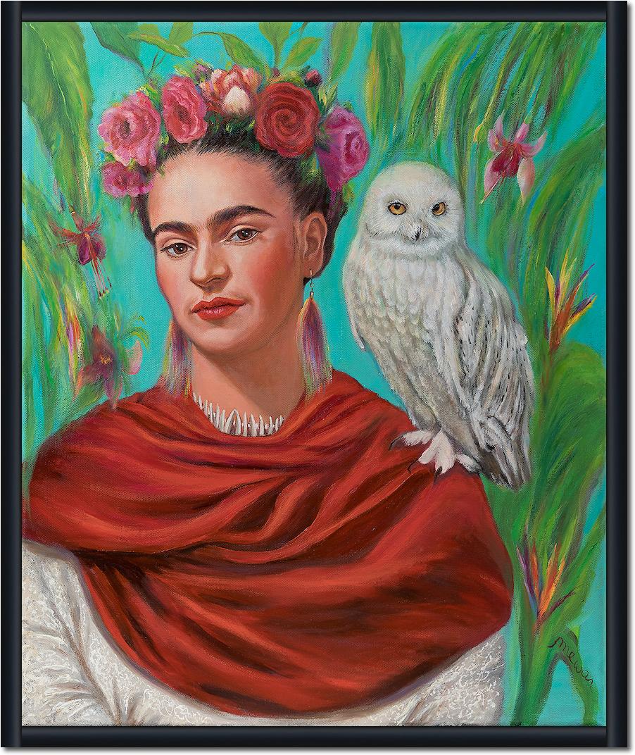 Frida mit Eule von Mirka Machel