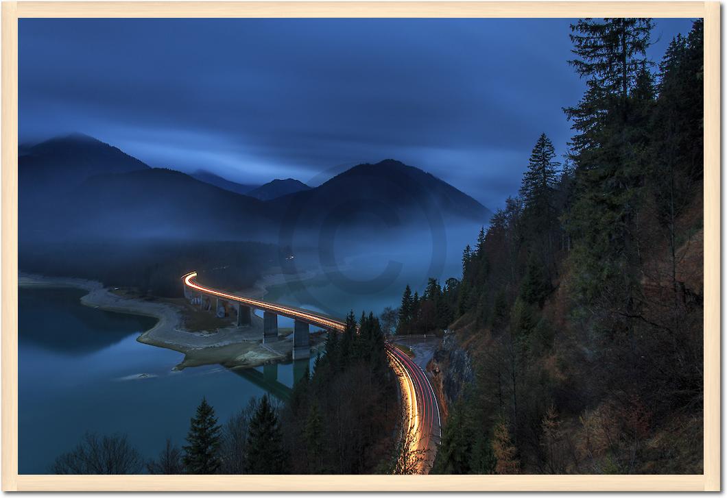 Sylvensteinspeicher bei Nacht von Markus Scholz