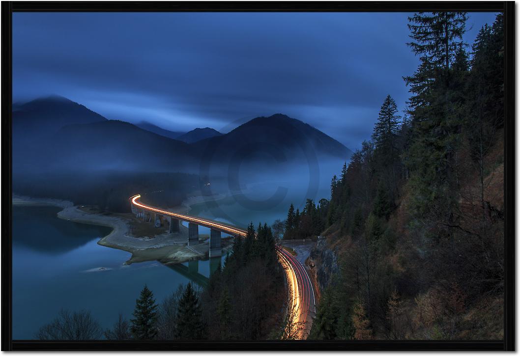 Sylvensteinspeicher bei Nacht von Markus Scholz