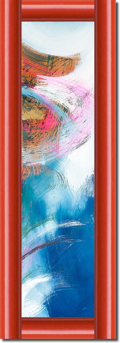 Abstraction with pink V von Andrea Silberhorn-Piller