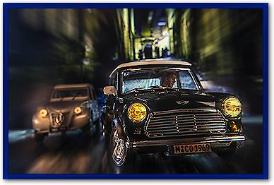 Cars in action - Austin Mini von Jean-Loup Debionne