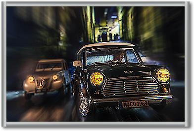 Cars in action - Austin Mini von Jean-Loup Debionne