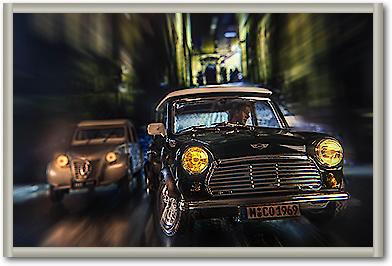 Cars in action - Austin Mini von Jean-Loup Debionne