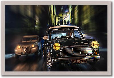 Cars in action - Austin Mini von Jean-Loup Debionne