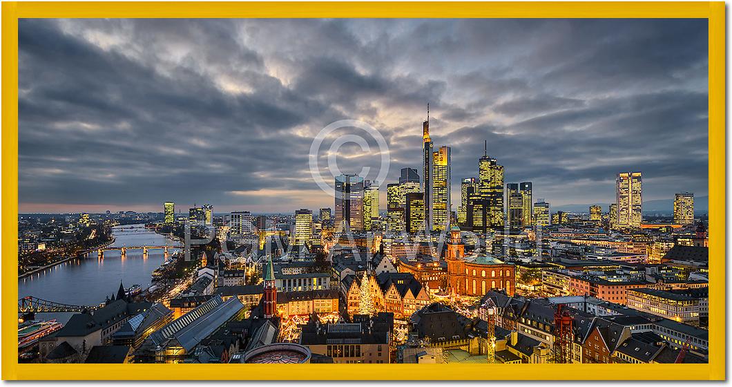 Frankfurt Evening Skyline von Michael Abid