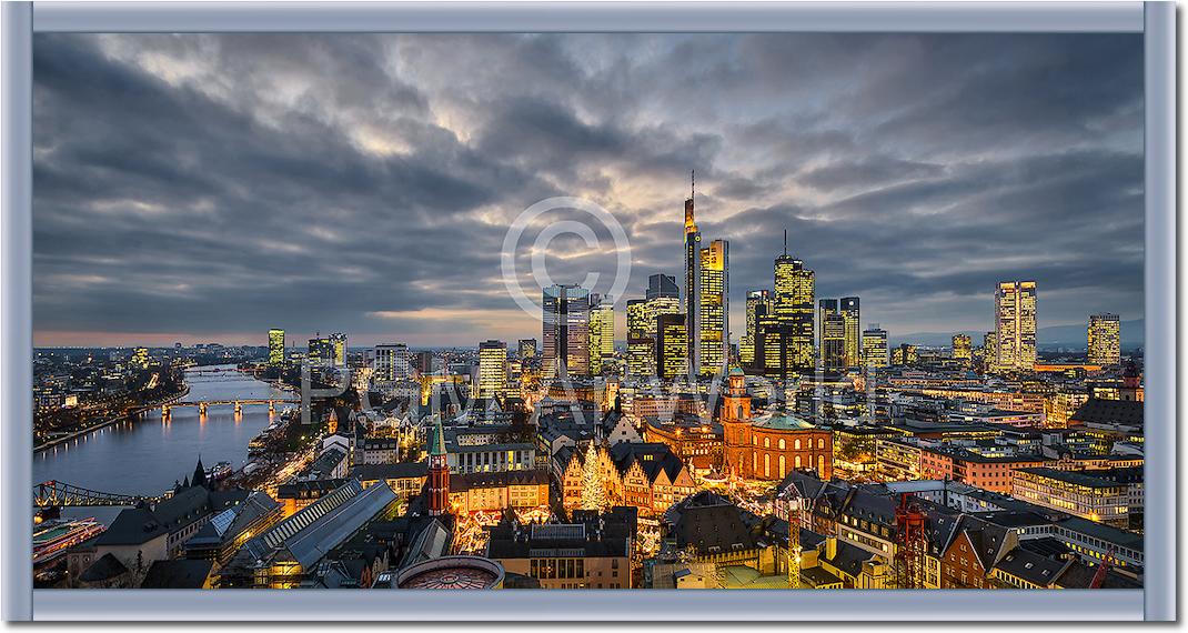 Frankfurt Evening Skyline von Michael Abid