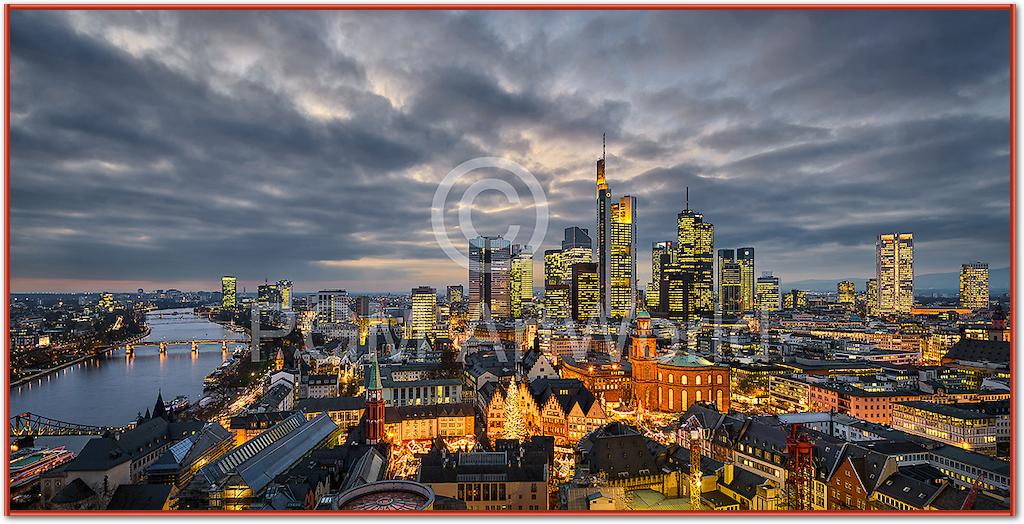 Frankfurt Evening Skyline von Michael Abid