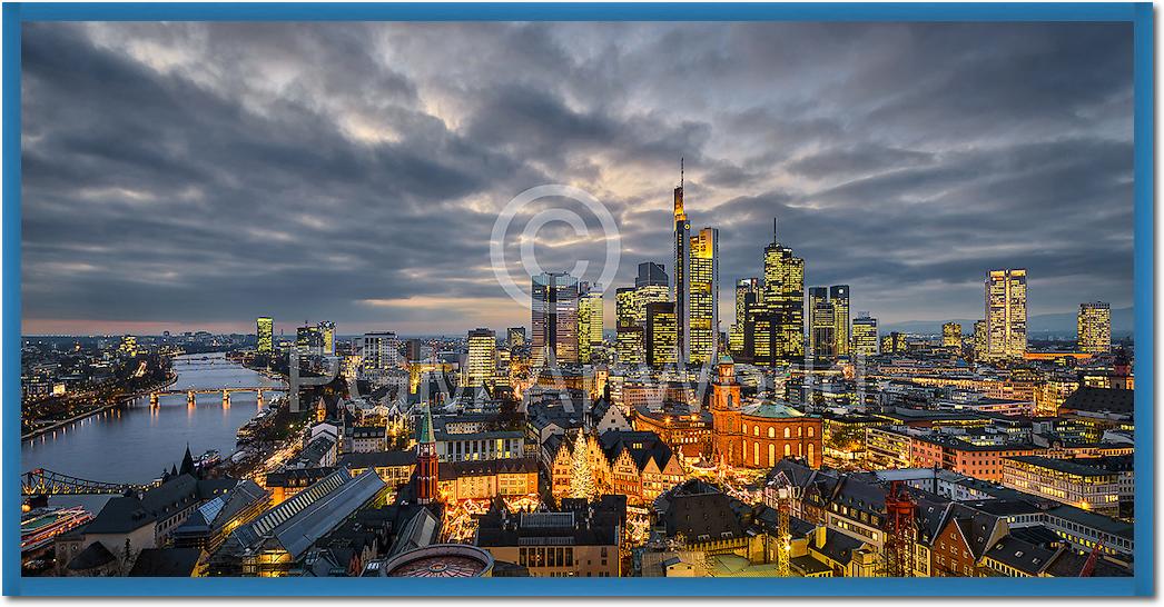 Frankfurt Evening Skyline von Michael Abid