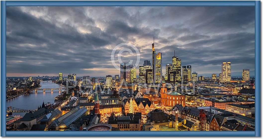 Frankfurt Evening Skyline von Michael Abid