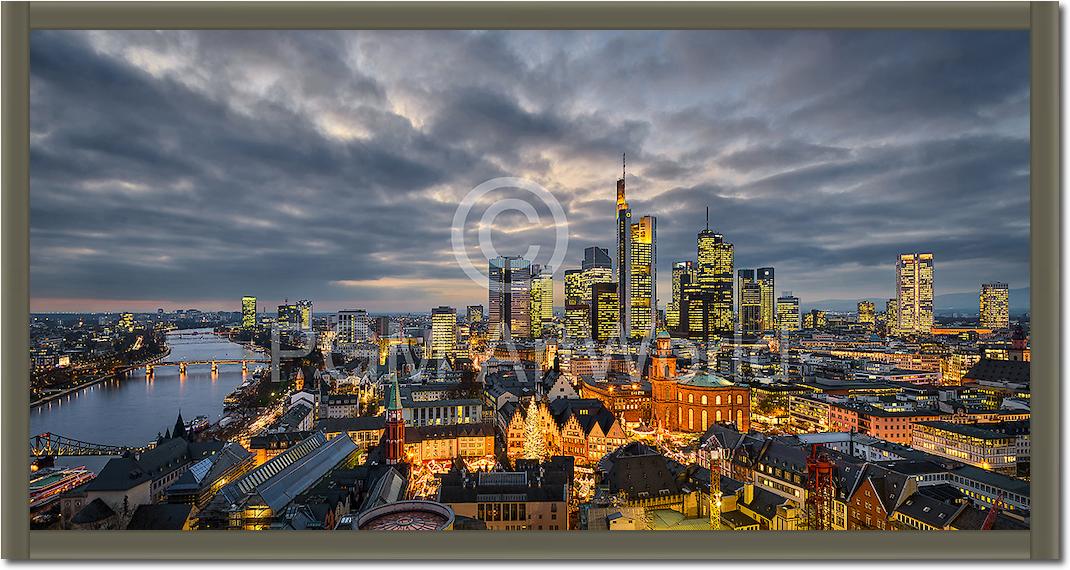 Frankfurt Evening Skyline von Michael Abid