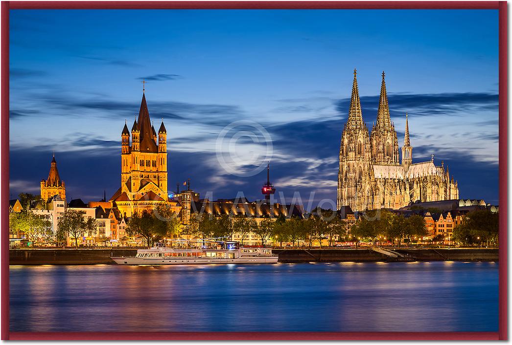 Köln Skyline Bluehour von Michael Abid