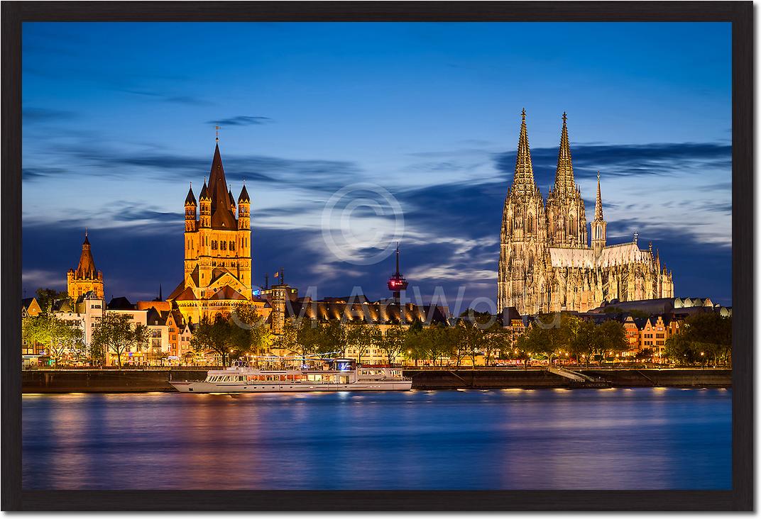 Köln Skyline Bluehour von Michael Abid