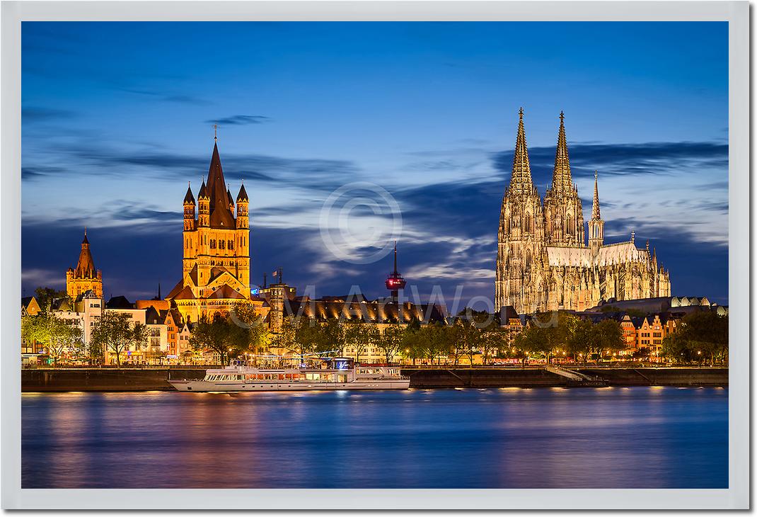 Köln Skyline Bluehour von Michael Abid